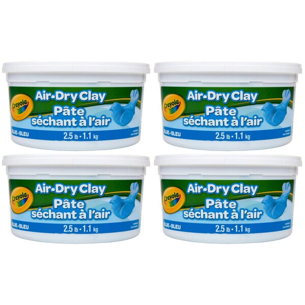 Air Dry Clay, 2.5lb Tub, Blue, 4PK